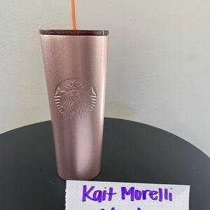 Rose Gold Glitter Starbucks Tumbler